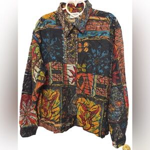 VINTAGE RARE CHICO’S MULTI ARTISTIC JACKET